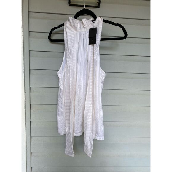 Club Monaco NWT Heather Top in White, Size Large, MSRP $119 - Picture 1 of 6